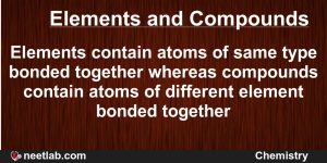 difference between elements and compound