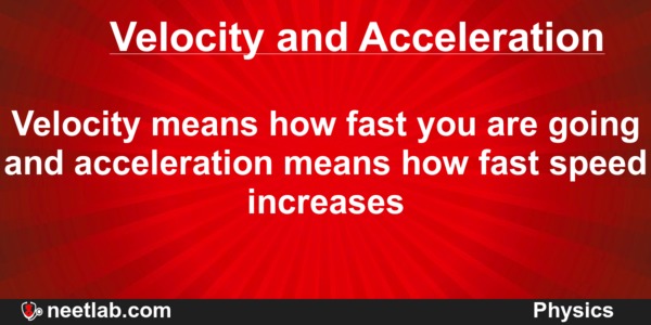 difference in velocity and acceleration
