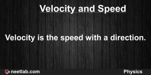 difference between velocity and speed