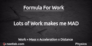 Work Formula Mnemonic