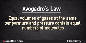 Avogadro's law for gases