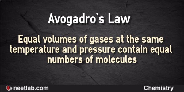 Avogadro's law for gases