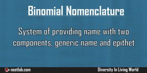 Binomial Nomenclature Diversity In Living World Explanation