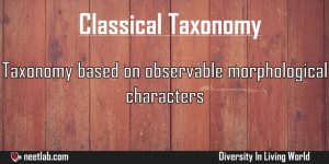Classical Taxonomy Diversity In Living World Explanation