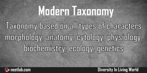 Modern Taxonomy Diversity In Living World Explanation