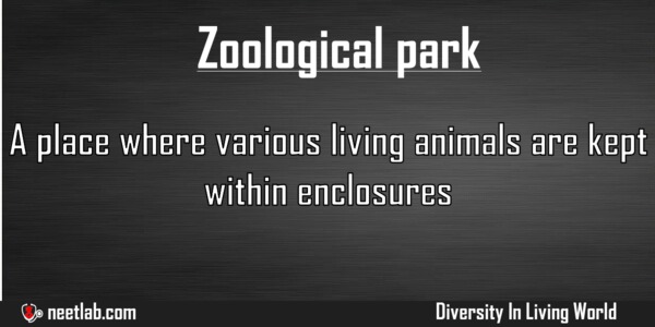Zoological Park Diversity In Living World Explanation 