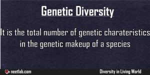 Genetic Diversity Diversity In Living World Explanation