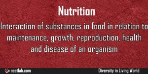 Nutrition Diversity In Living World Explanation