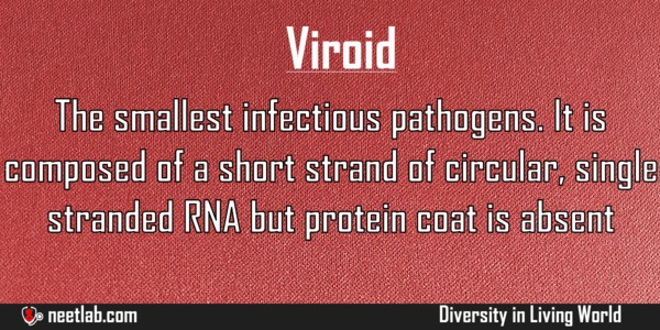 Viroid Diversity In Living World Explanation 