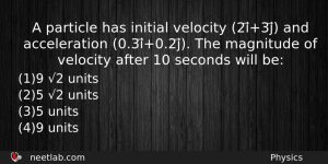 A Particle Has Initial Velocity 2i3j And Acceleration 03i02j The Physics Question