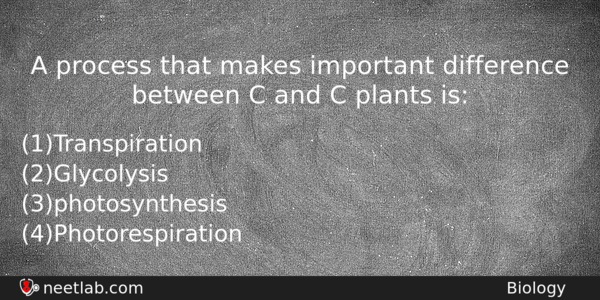 A Process That Makes Important Difference Between C And C Biology Question 