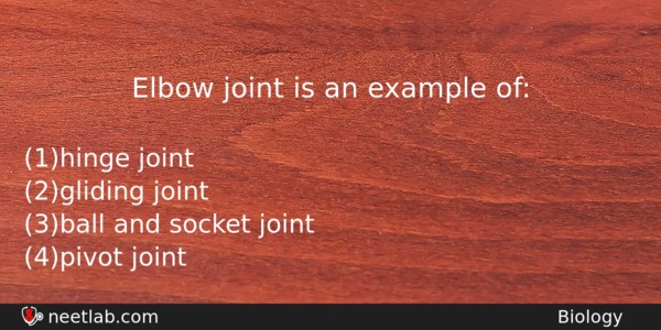 Elbow Joint Is An Example Of Biology Question 