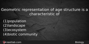 Geometric Representation Of Age Structure Is A Characteristic Of Biology Question