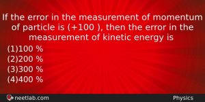 If The Error In The Measurement Of Momentum Of Particle Physics Question
