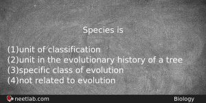 Species Is Biology Question