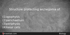 Structure Protecting Archegonia Of Biology Question