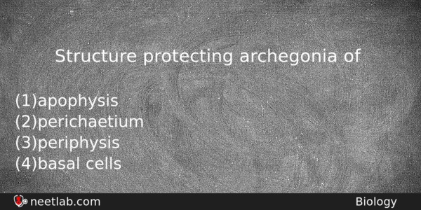 Structure Protecting Archegonia Of Biology Question 