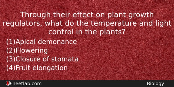 Through Their Effect On Plant Growth Regulators What Do The Biology Question 