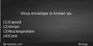 Virus Envelope Is Known As Biology Question