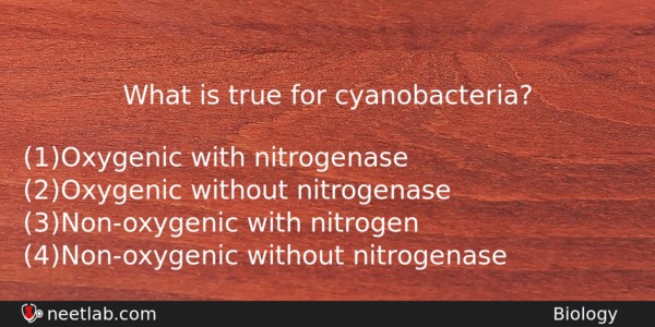 What Is True For Cyanobacteria Biology Question 