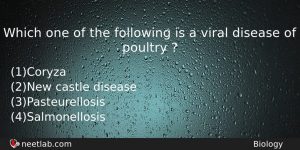 Which One Of The Following Is A Viral Disease Of Biology Question