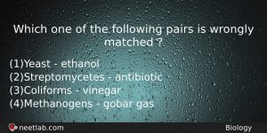 Which One Of The Following Pairs Is Wrongly Matched Biology Question