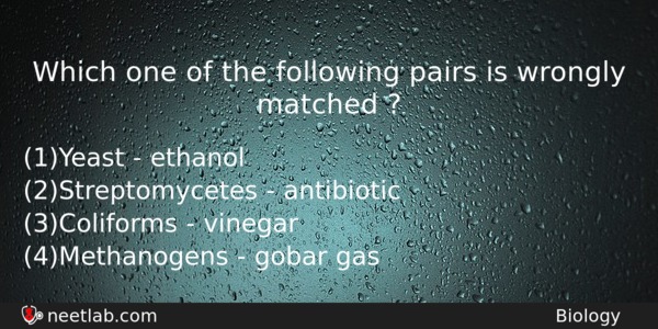 Which One Of The Following Pairs Is Wrongly Matched Biology Question 