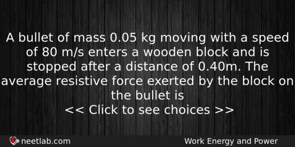A Bullet Of Mass 005 Kg Moving With A Speed Physics Question 