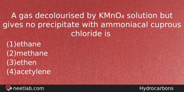 A Gas Decolourised By Kmno Solution But Gives No Precipitate Chemistry Question 
