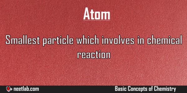 Atom Basic Concepts Of Chemistry Explanation 