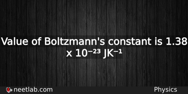 Boltzmanns Constant Physics