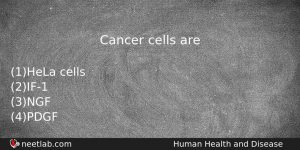 Cancer Cells Are Biology Question