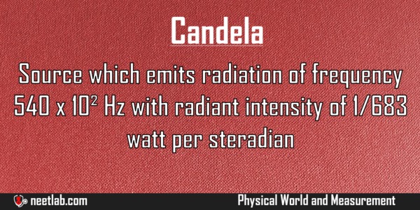 Candela Physical World And Measurement Explanation 