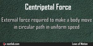 Centripetal Force Laws Of Motion Explanation
