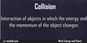 Collision Work Energy And Power Explanation