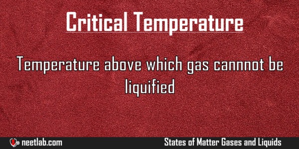 Critical Temperature States Of Matter Gases And Liquids Explanation 