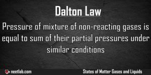 Dalton Law States Of Matter Gases And Liquids Explanation