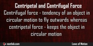 Difference Between Centripetal And Centrifugal Force Laws Of Motion Explanation