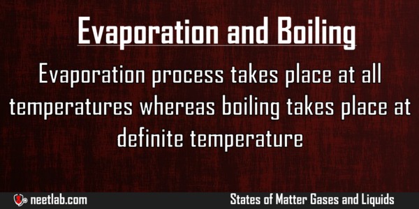 Difference Between Evaporation And Boiling States Of Matter Gases And Liquids Explanation 