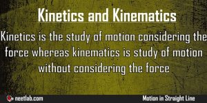 Difference Between Kinetics And Kinematics Motion In Straight Line Explanation