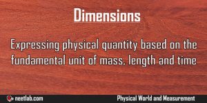 Dimensions Physical World And Measurement Explanation