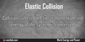 Elastic Collision Work Energy And Power Explanation