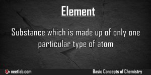 Element Basic Concepts Of Chemistry Explanation
