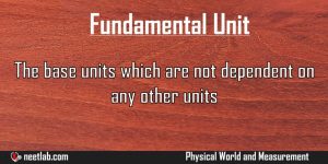 Fundamental Unit Physical World And Measurement Explanation