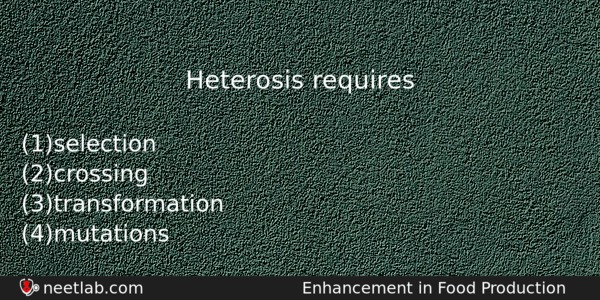 Heterosis Requires Biology Question 