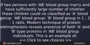 If Two Persons With Ab Blood Group Marry And Have Biology Question