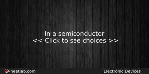 In A Semiconductor Physics Question