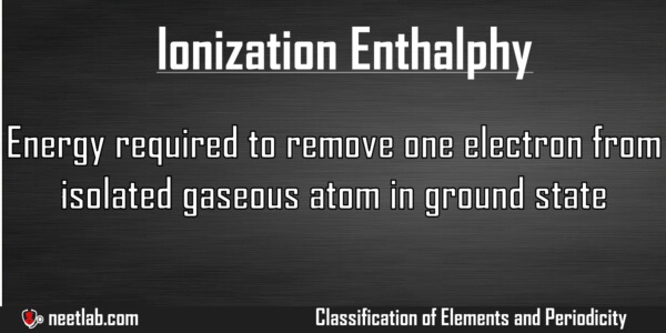 Ionization Enthalphy Classification Of Elements And Periodicity Explanation 