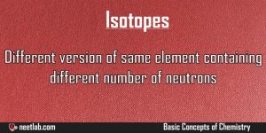 Isotopes Basic Concepts Of Chemistry Explanation