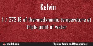 Kelvin Physical World And Measurement Explanation